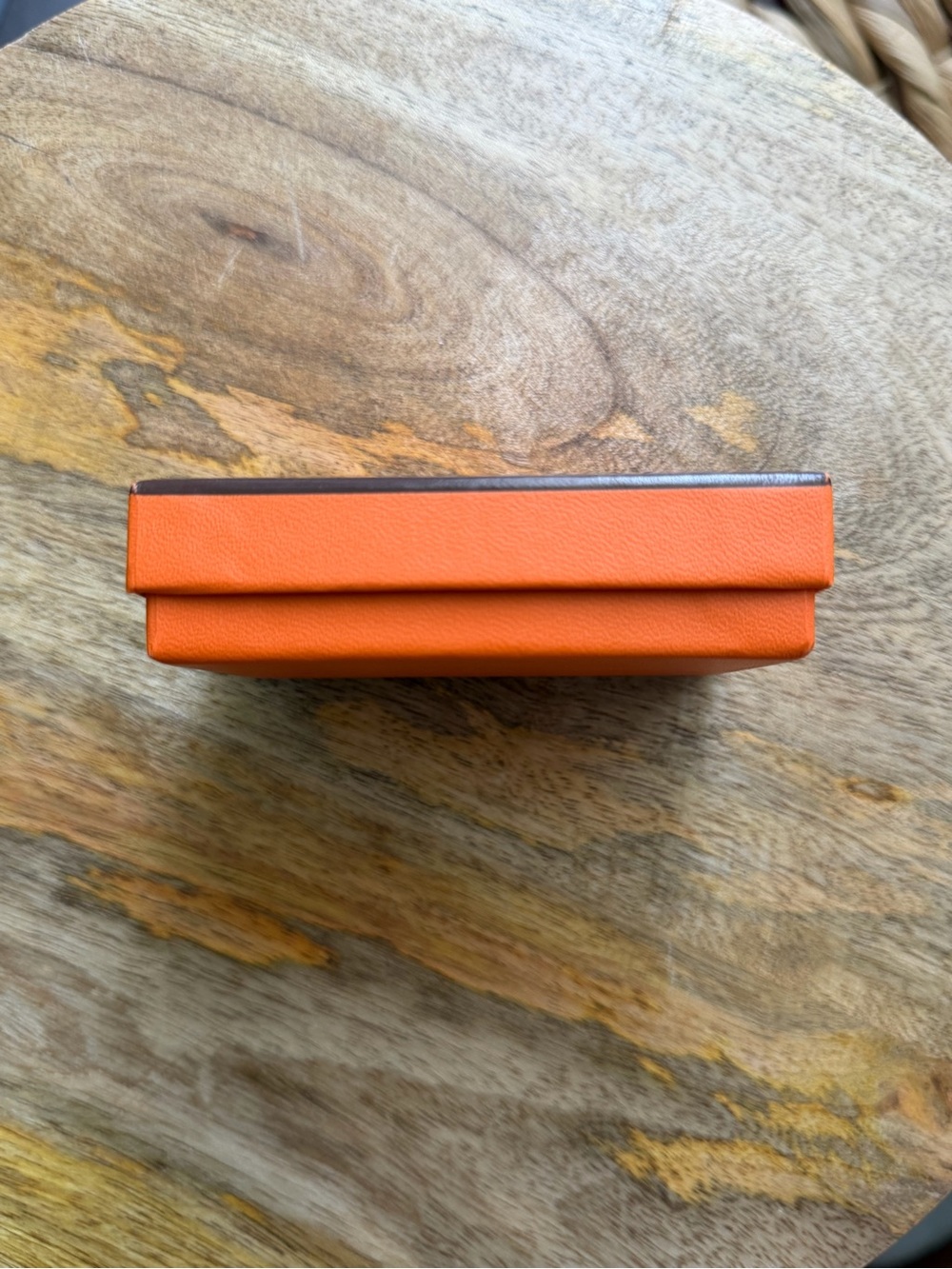 Authentic Hermès Small Orange Gift Box with Dust Bag - Empty - Picture 3 of 6